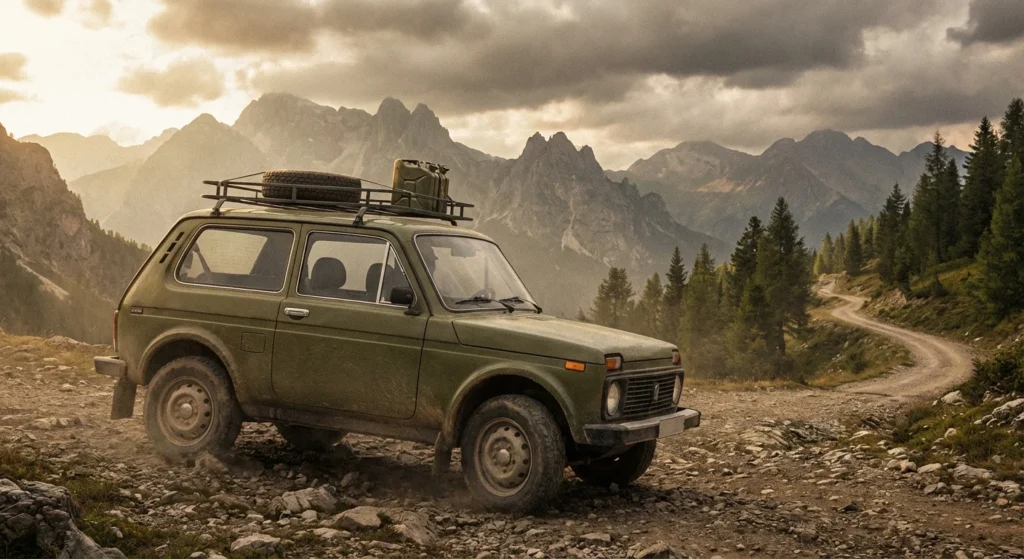 Lada Niva en terreno montañoso